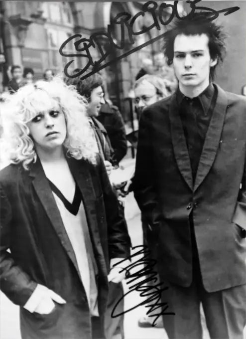 Nancy Spungen, the American girlfriend of Sid Vicious and a figure of the 1970s punk rock scene. Spungen's life and death have been the subject of controversy among music historians and fans of the Sex Pistols, 1978.