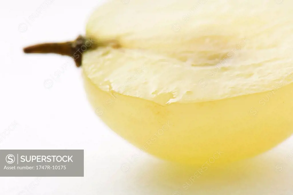 White grape, cross section, extreme close-up