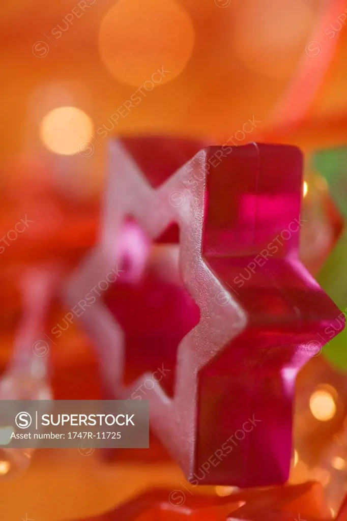 Star of David holiday decoration, close-up