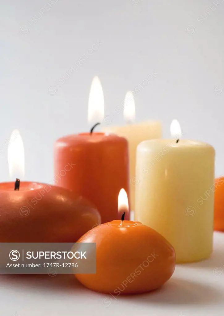 Lit candles