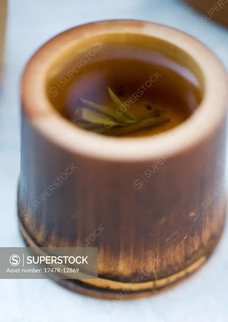 Bamboo cup of tea