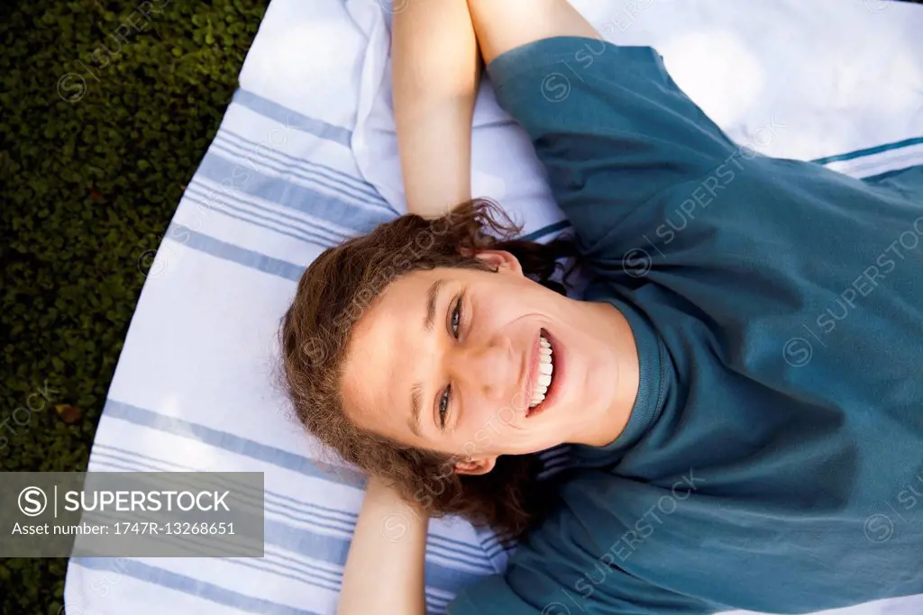 Young man relaxing in the park