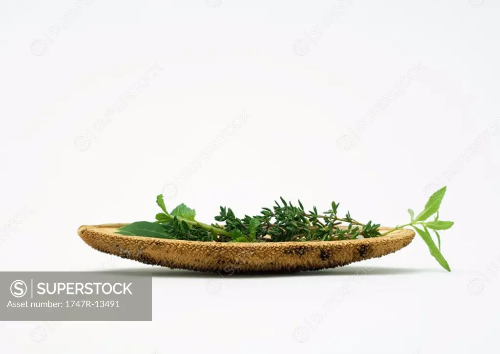 Dried husk containing herbs