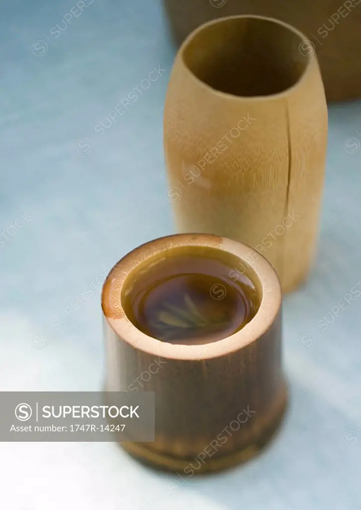 Tea in bamboo cup