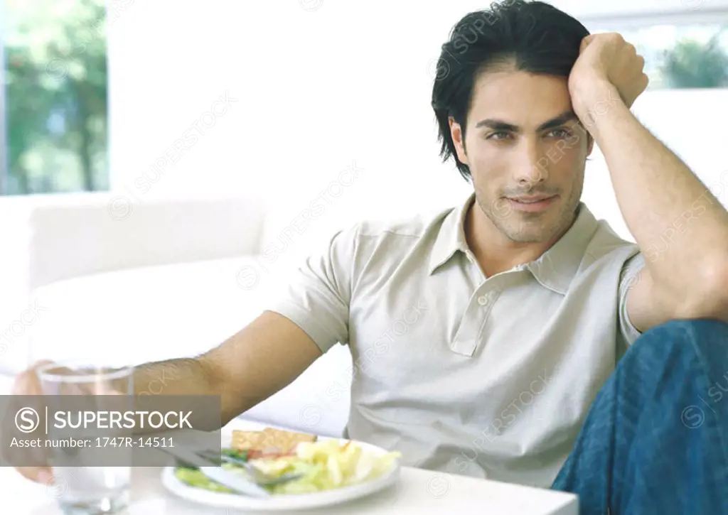 Man having lunch
