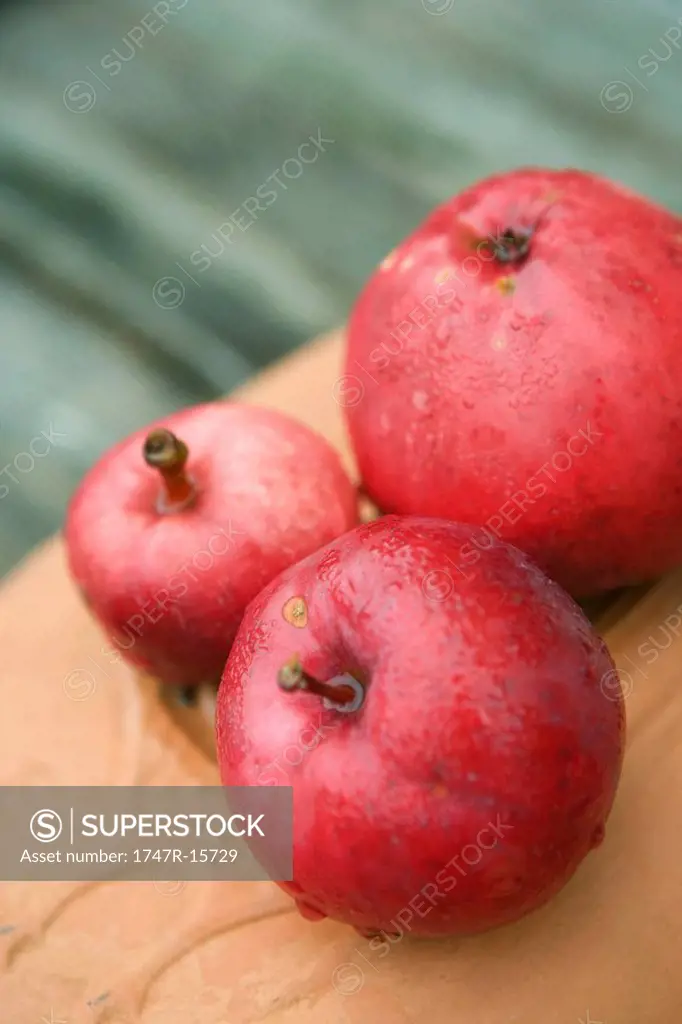 Organic red apples