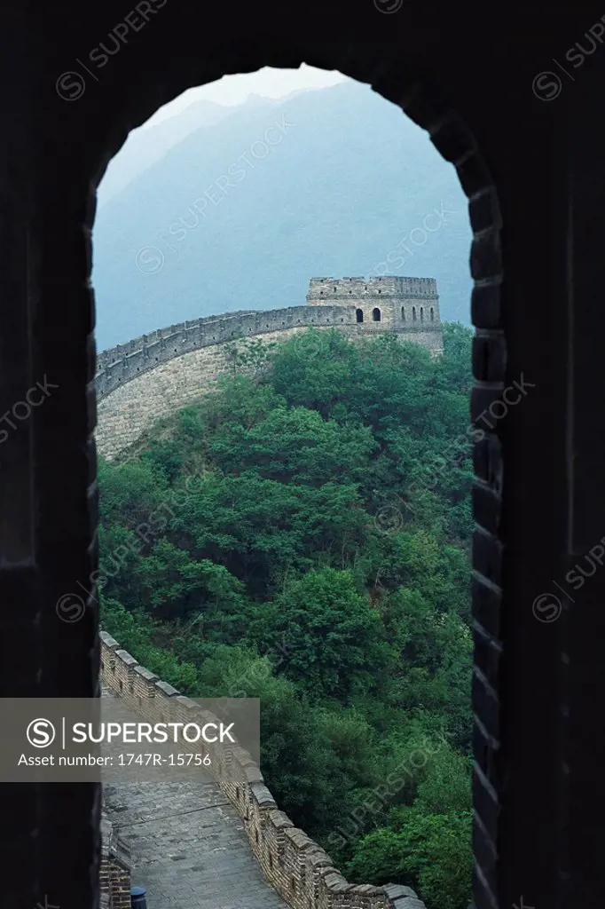 Great Wall of China, seen through arch