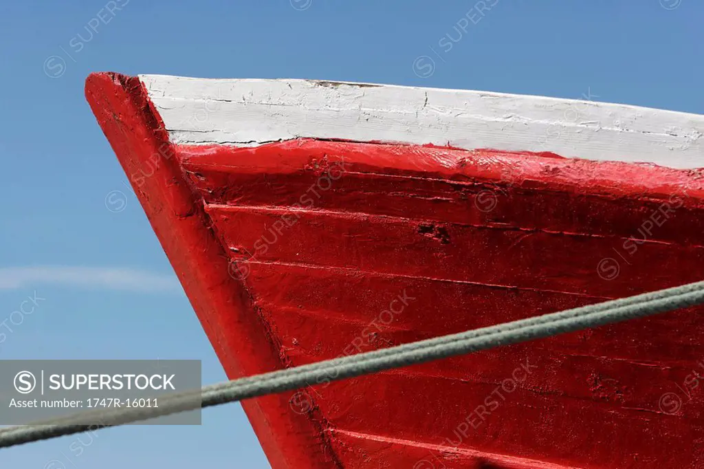 Prow of boat, extreme close-up