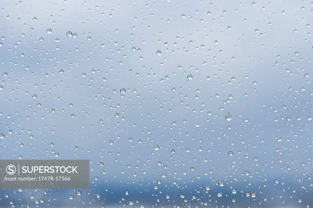 Raindrops on window, close_up