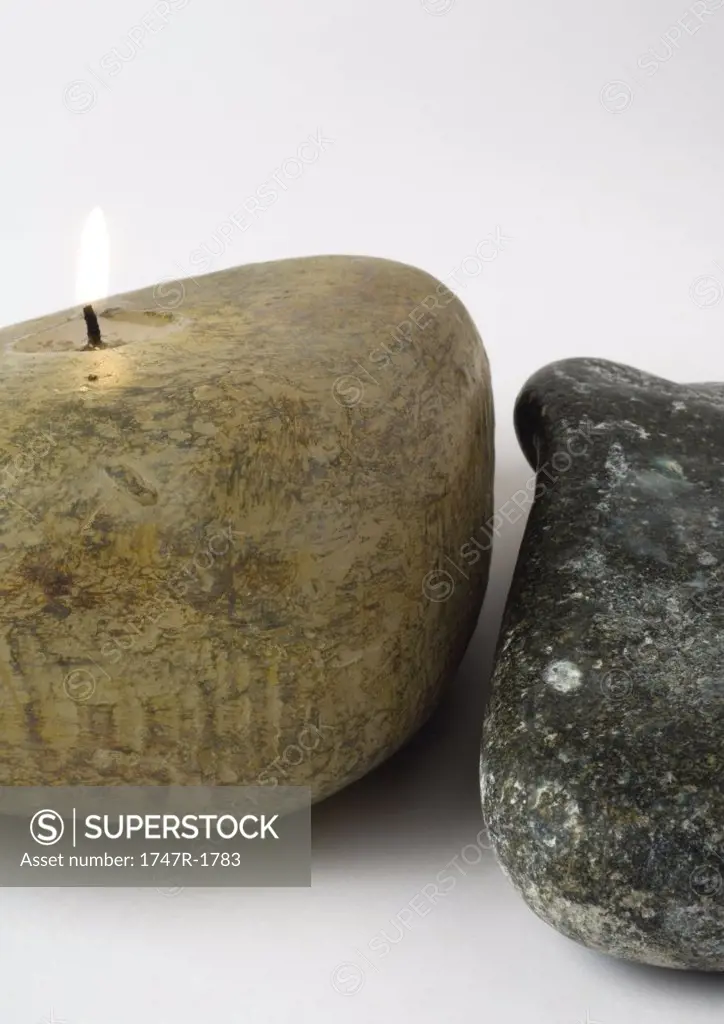 Stone-shaped candle