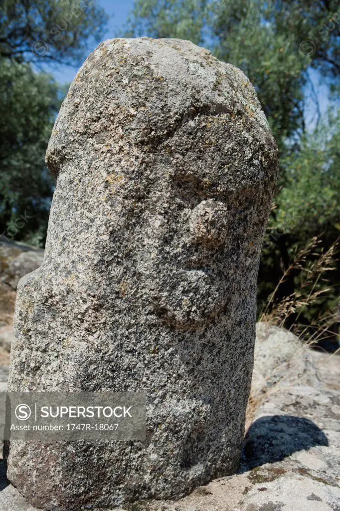 Rock formation resembling human face