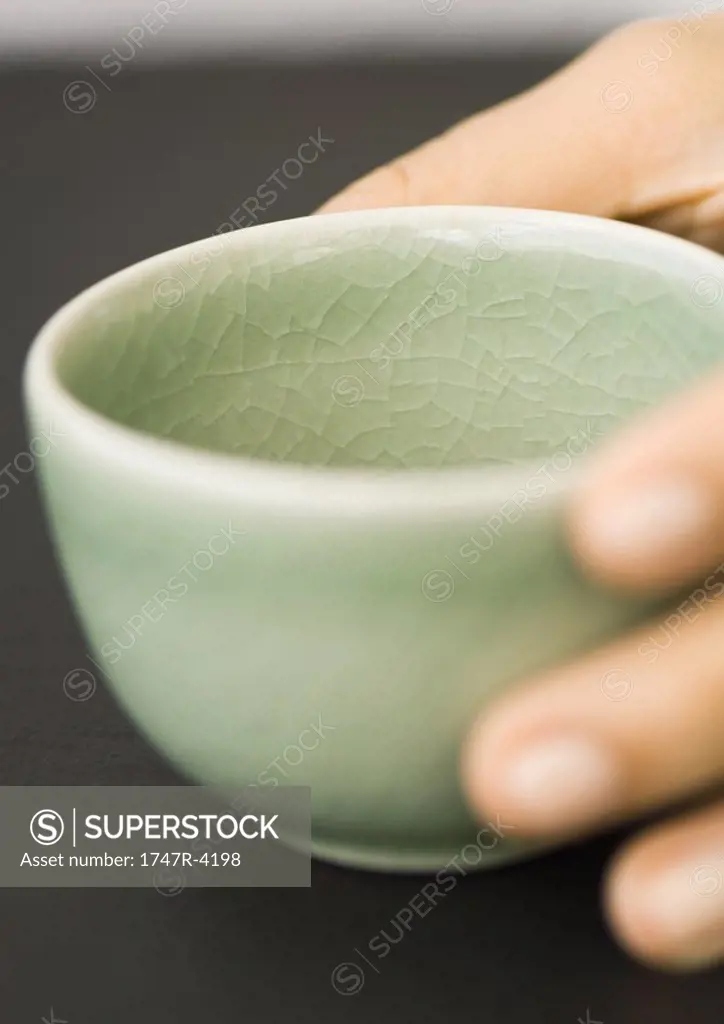 Tea cup, extreme close-up