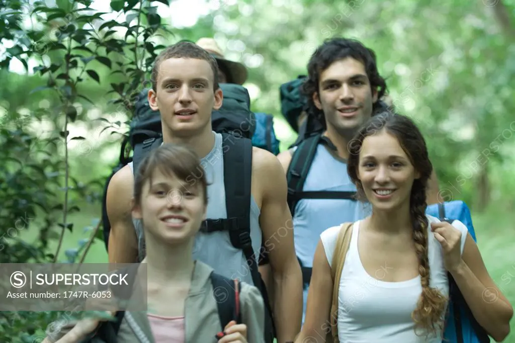 Group of hikers, portrait