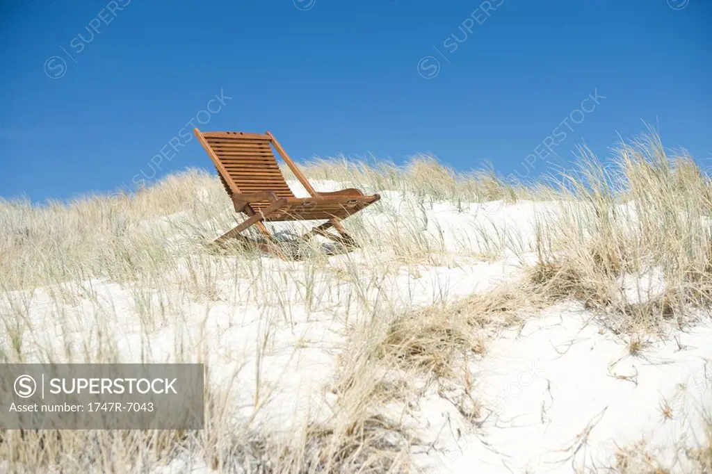 Deck chair in dunes