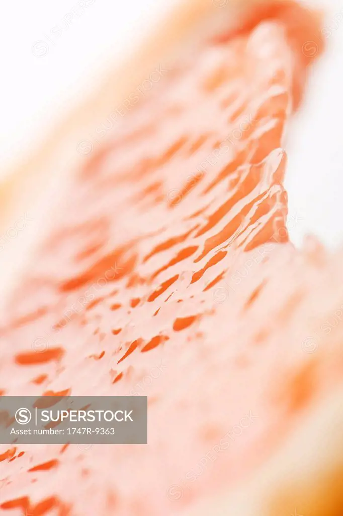 Grapefruit slice, extreme close-up