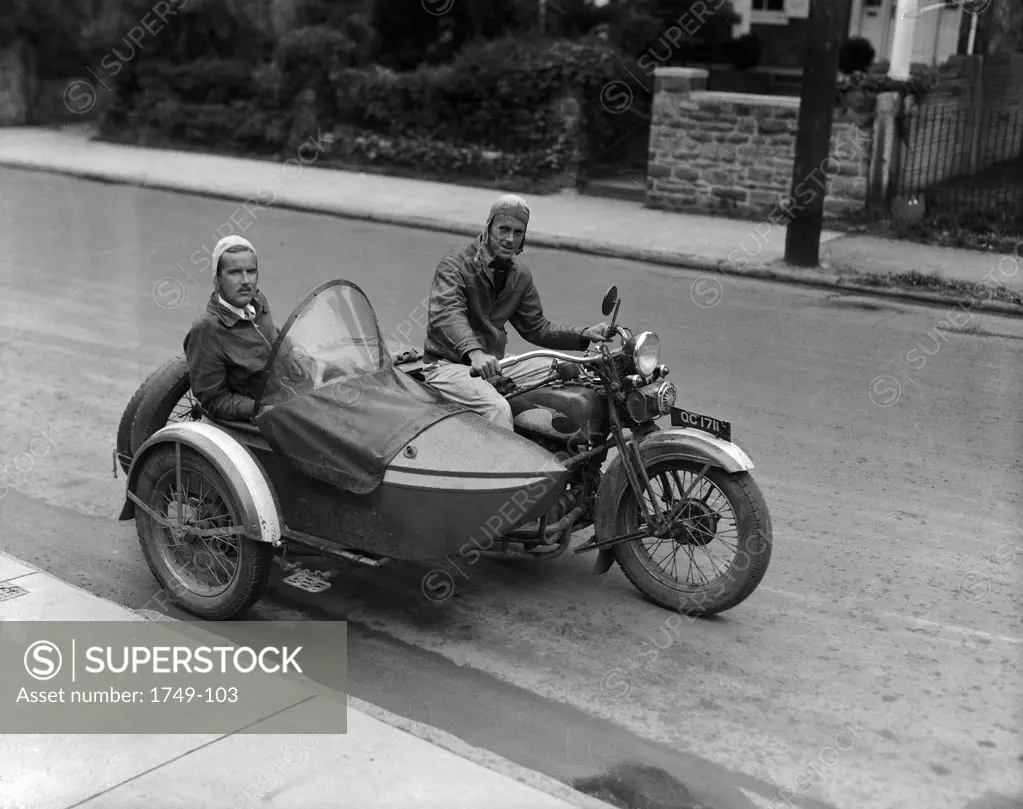 World Tour with Motorcycle, Philadelphia, Pennsylvania, USA, May, 1934