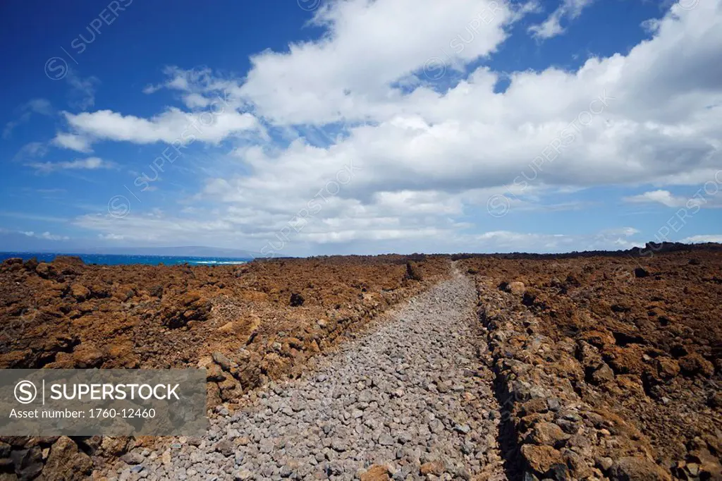 Hawaii, Maui, Laperouse, King´s Highway Trail through the lava fields of laperouse