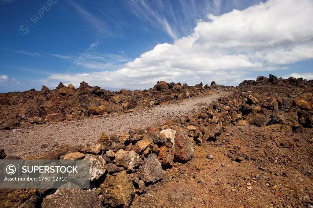 Hawaii, Maui, Laperouse, King´s Highway Trail through the lava fields of laperouse