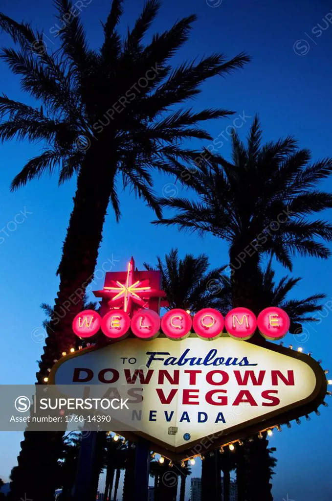Nevada, Las Vegas, Welcome to the Fabulous Downtown Las Vegas Nevada sign.