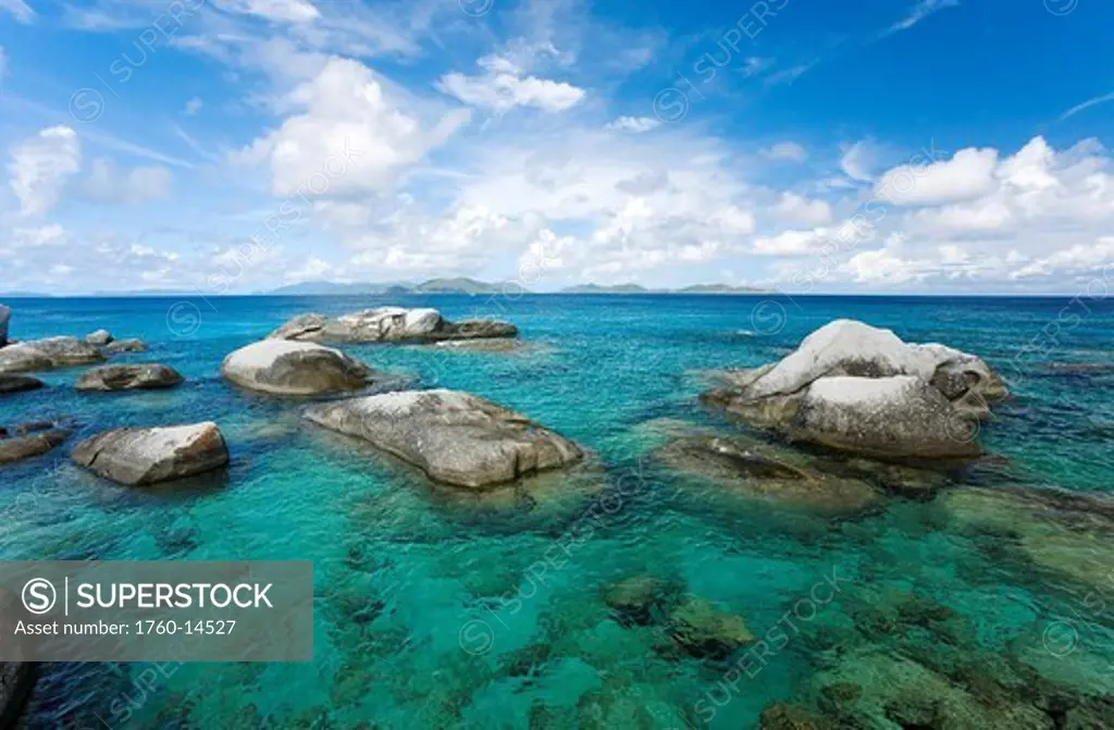 Caribbean, British Virgin Islands, Virgin Gorda, The Baths, Rocky ocean.