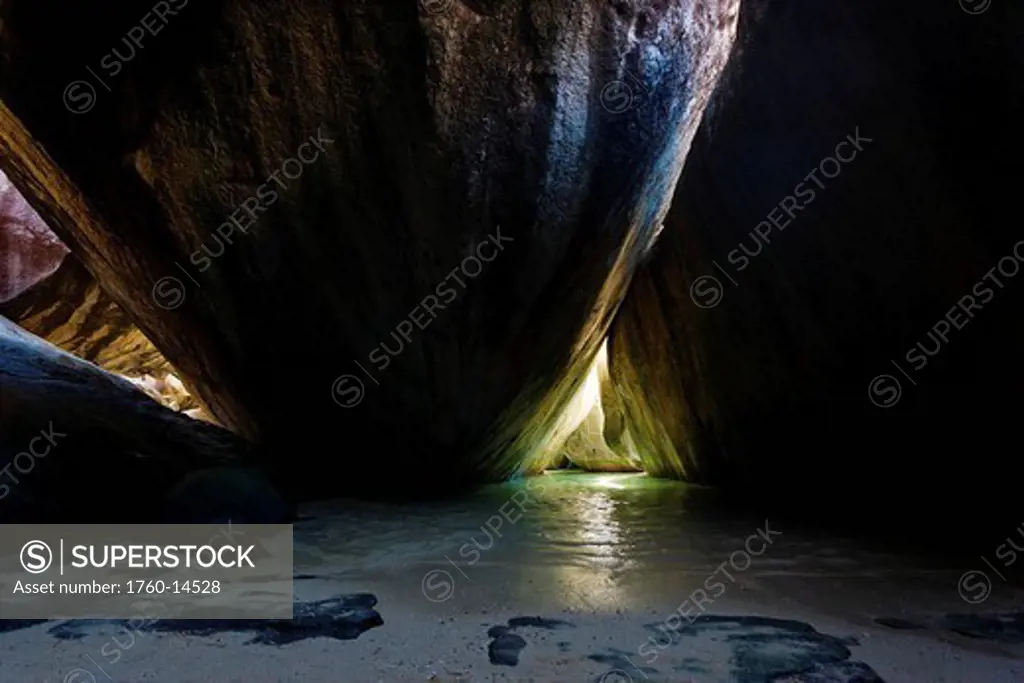 Caribbean, British Virgin Islands, Virgin Gorda, The Baths, The Crawl sea cave.