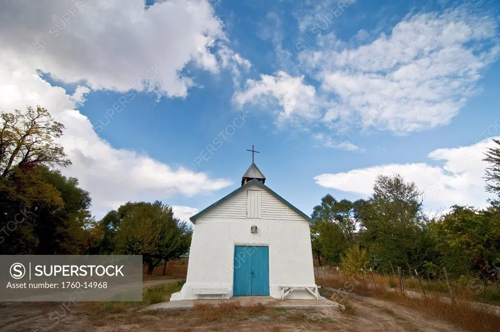 New Mexico, Santa Cruz church _ about five miles west of Chimayo. Editorial Use Only.