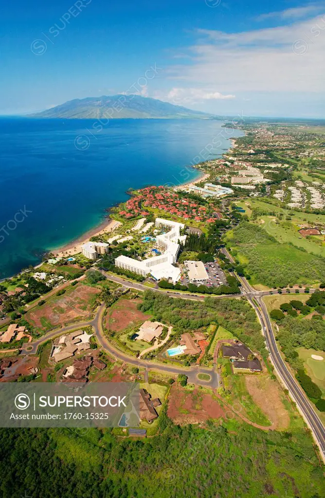Hawaii, Maui, Wailea coastline, Kea Lani Hotel.