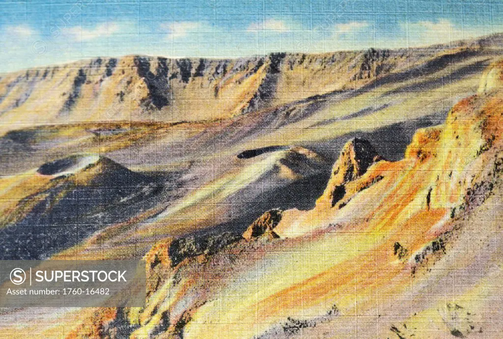 c.1935 Postcard, Hawaii, Maui, Haleakala Crater.