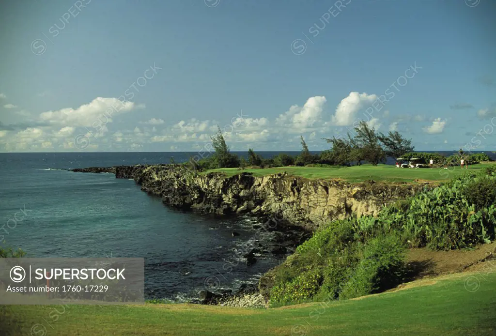 Hawaii, Maui, Coastline at Kapalua Bay Golf Course