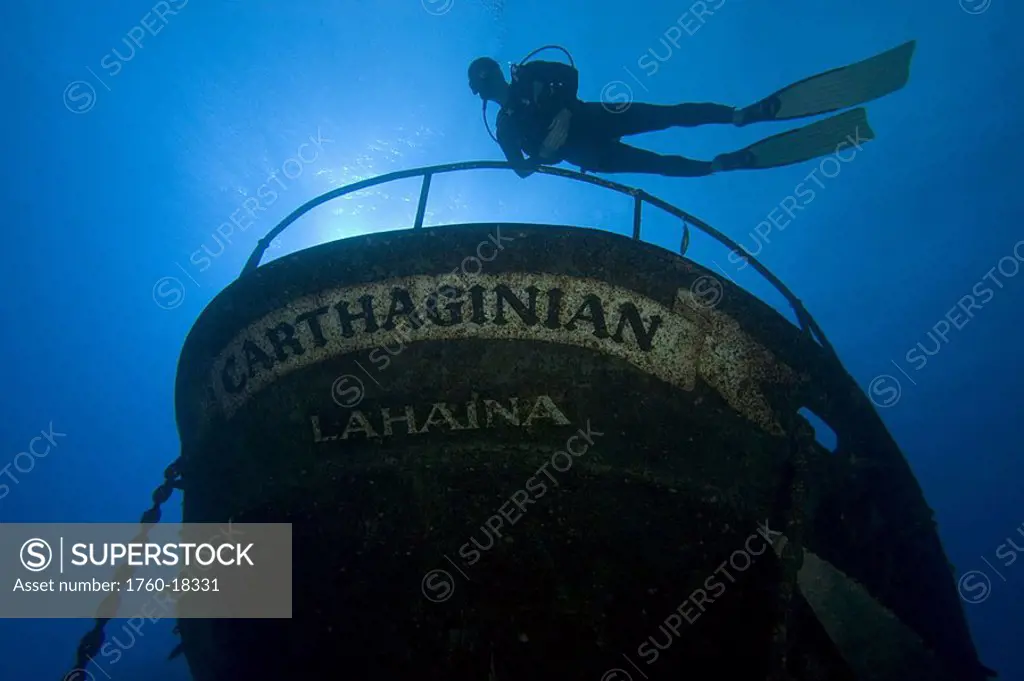Hawaii, Maui, Lahaina, The Carthaginian, a Lahaina landmark, was sunk as an artifical reef in December 2005