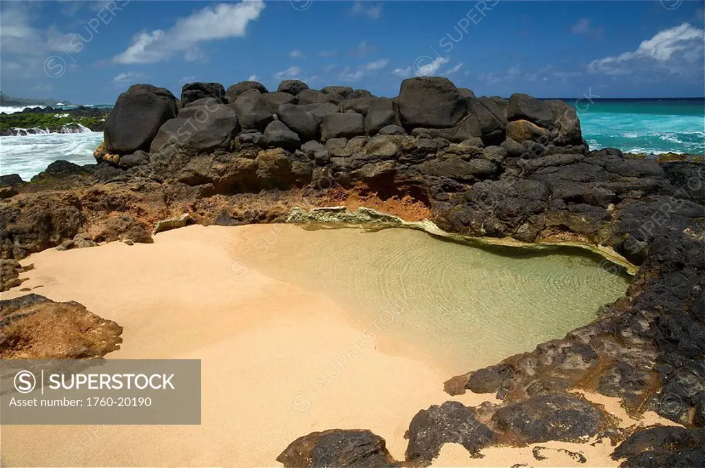 Hawaii, Kauai, Kauapea Beach Secret Beach.
