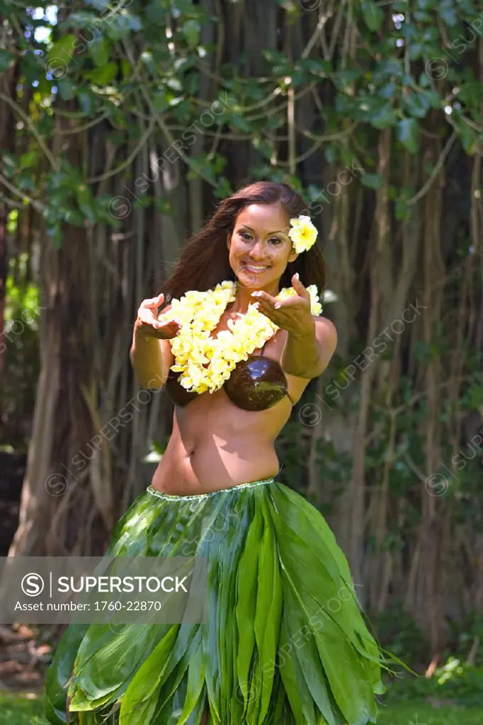 Hawaiian Hula Girl Outfit Real Coconut Bra Hawaii Gifts Aloha New