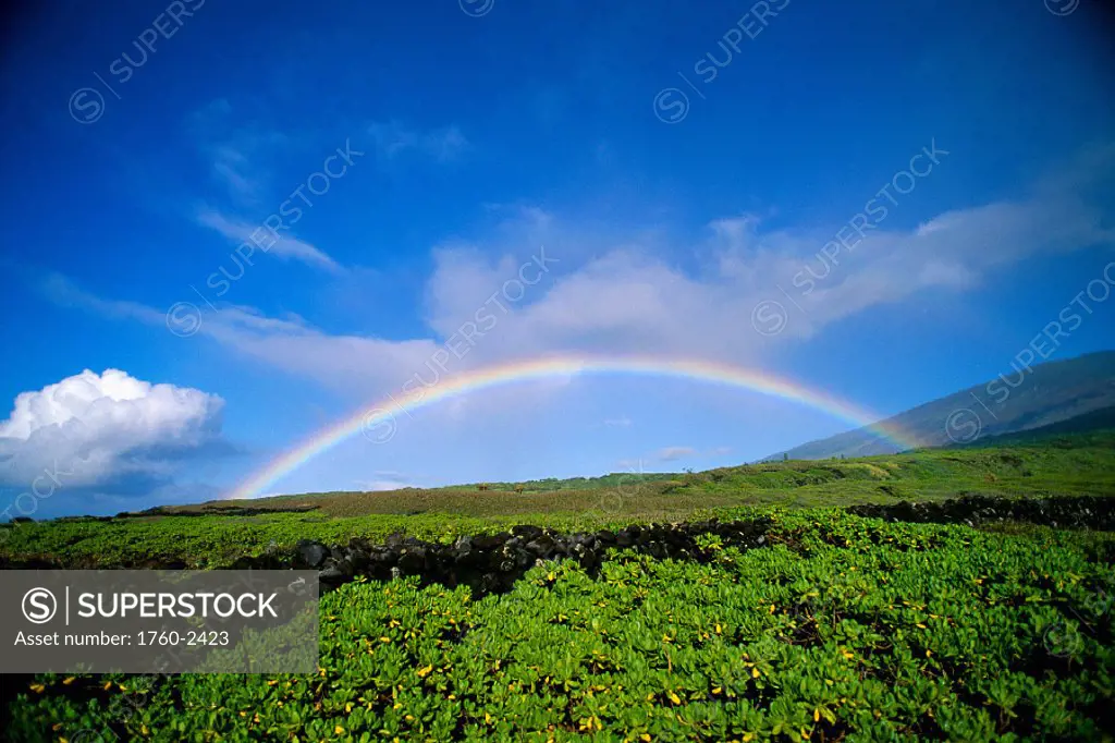 Hawaii, rainbow over Kaupo, Maui B1453