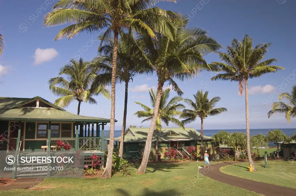Hawaii, Maui, Hana Coast, The Sea Ranch Cottages at Hotel Hana.