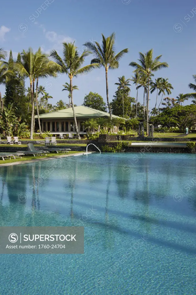Hawaii, Maui, Hana Coast, Swimming pool at the Sea Ranch Cottages at Hotel Hana.