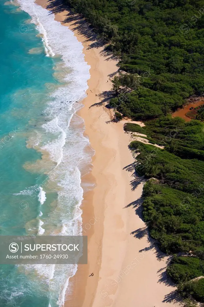 Hawaii, Maui, Aerial view of Baldwin Beach.