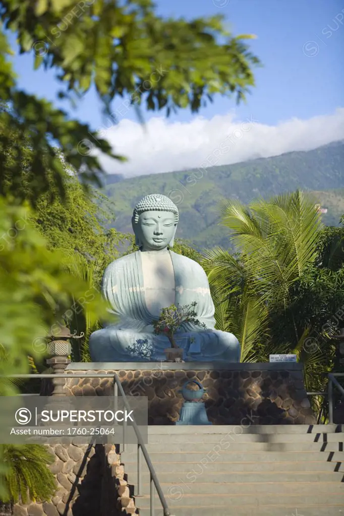 Hawaii, Maui, Lahaina Jodo Mission, Buddha statue.