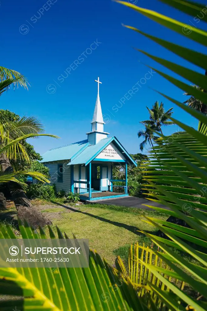 Hawaii, Big Island, Kailua-Kona, Kahaluu, St. Peter´s Catholic Church