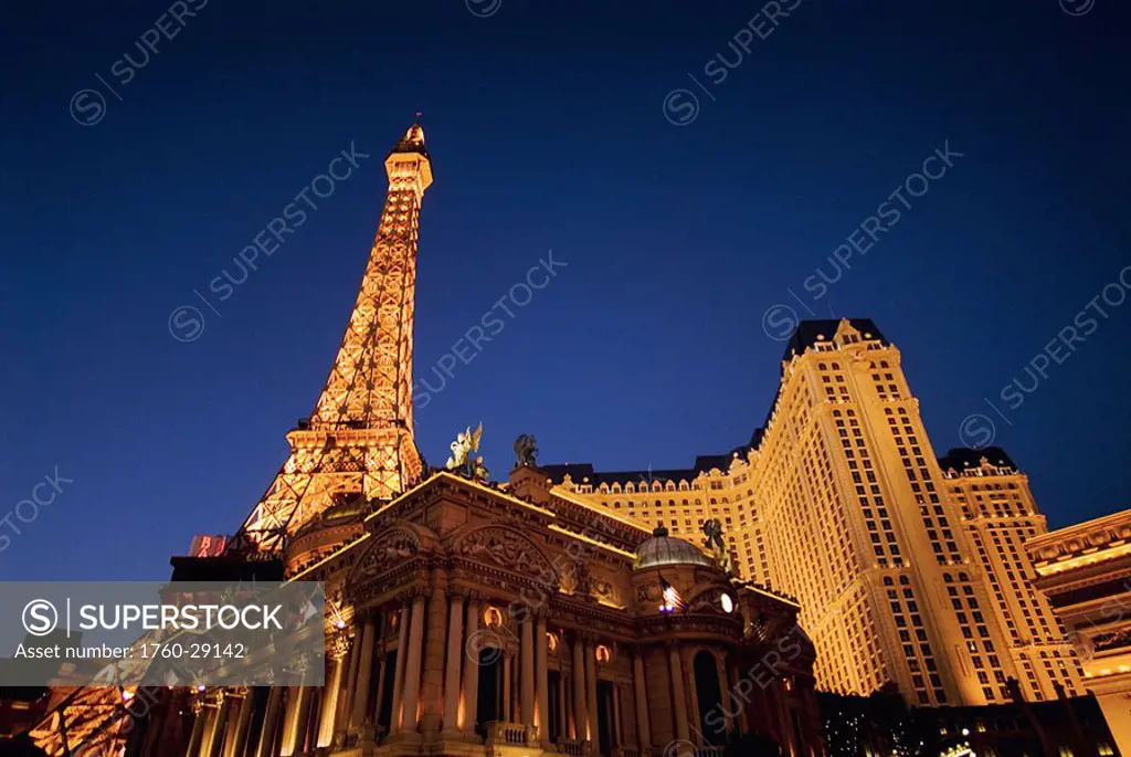 Nevada, Las Vegas, Paris hotel and casino, View from below