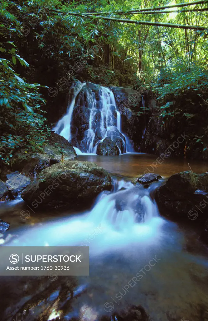 Thailand, Mae Hong Son, Pha Sua Waterfall (smaller side falls)