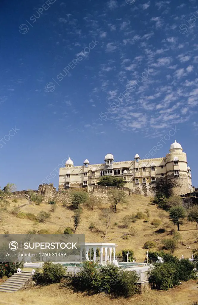 India, Rajasthan, near Bari Sadri, palace and newly converted hotel