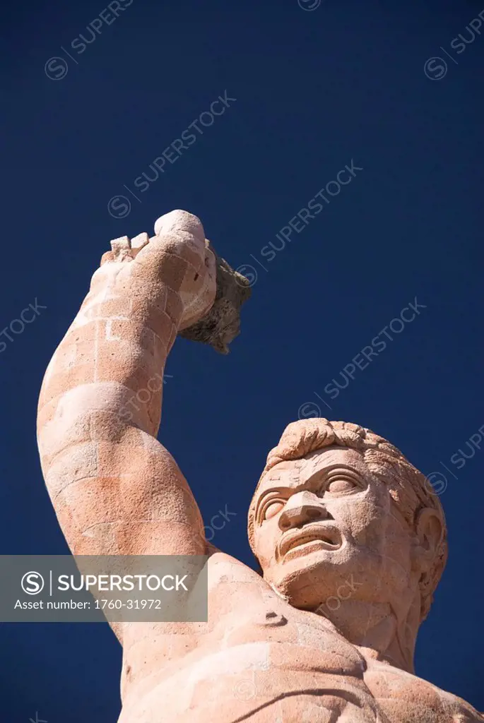 Mexico, Guanajuato, City of Guanajuato, the monument to El Pipila a revolutionary hero.