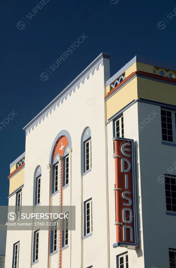 Usa, Florida, Miami, South Beach, Art Deco District, Classic Building.