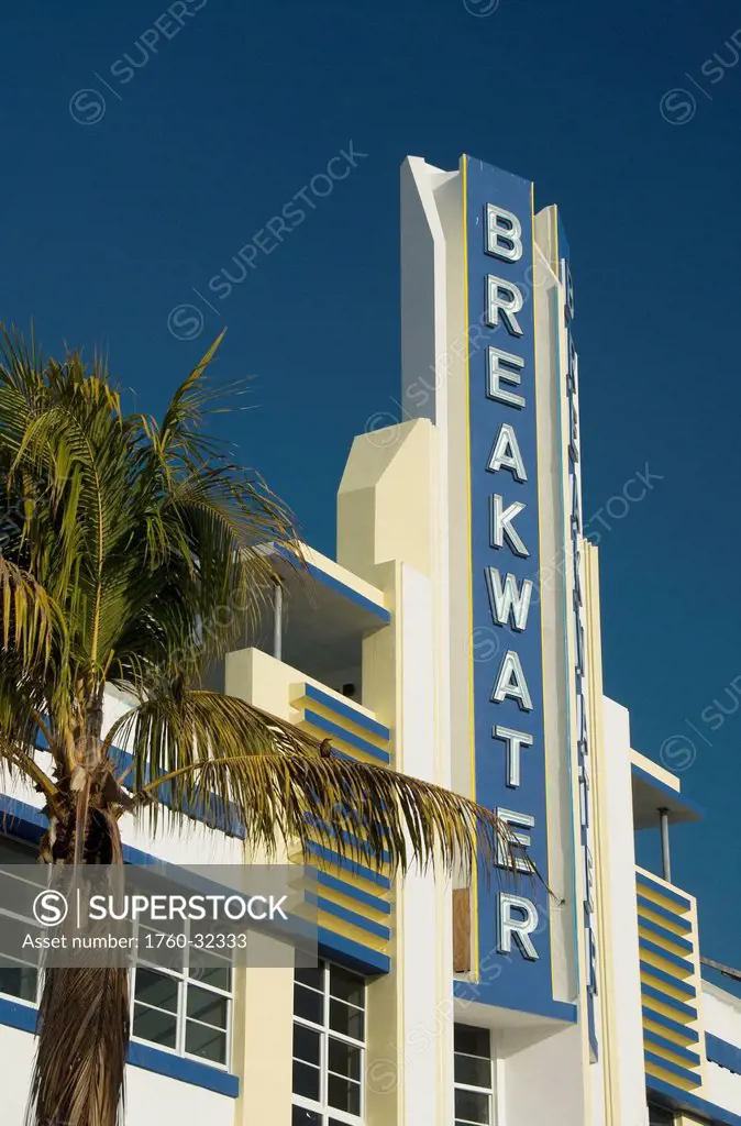 Usa, Florida, Miami, South Beach, Art Deco District, Classic Building.