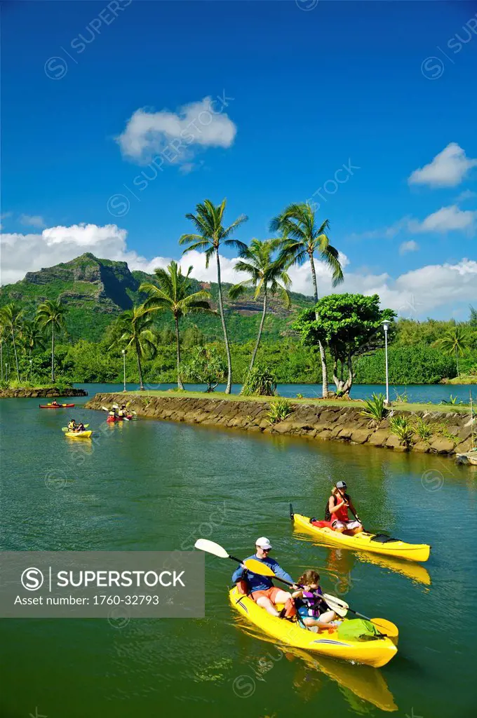 Hawaii, Kauai, Wailua, Wailua River Kayak Adventure.