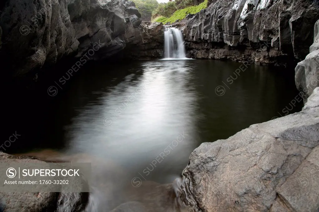 Hawaii, Maui, Hana, Seven Sacred Pools Waterfalls.