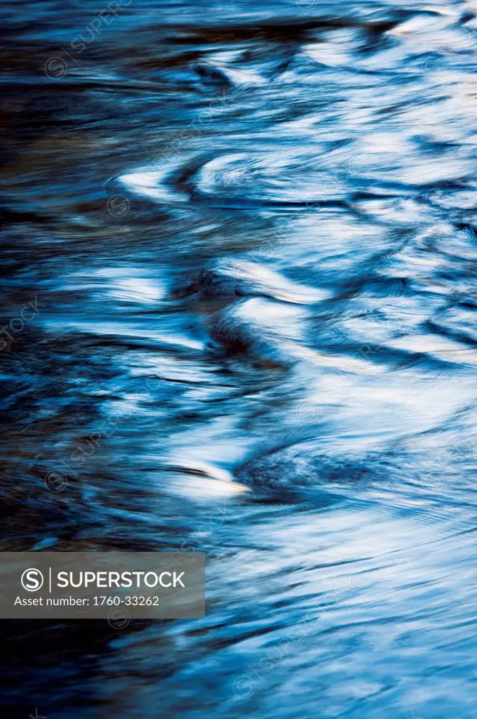 Usa, California, Yosemite National Park, Abstract Of Ripples In Stream.