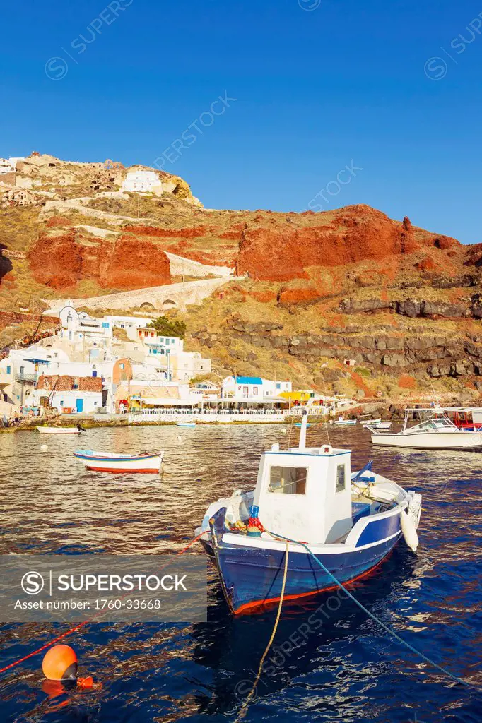 Greece, Santorini, Beautiful Seaport in the Santorini Caldera