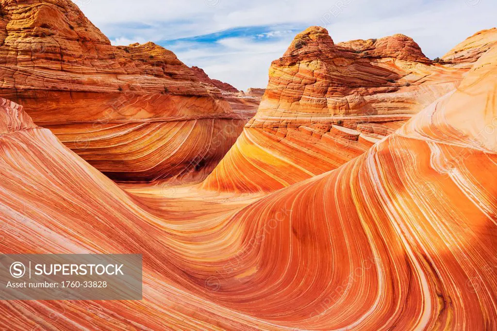 Arizona, Page, North Coyote Buttes, A rock formation called The Wave.