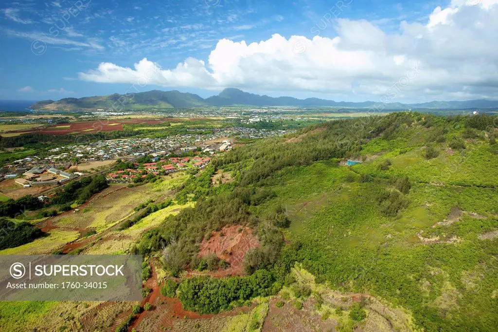 View of an urban area on an hawaiian island; Hawaii, United States of America